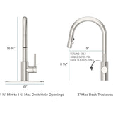 Pfister LG529-SAS Stellen 1-Handle Pull-Down Kitchen Faucet in Stainless Steel