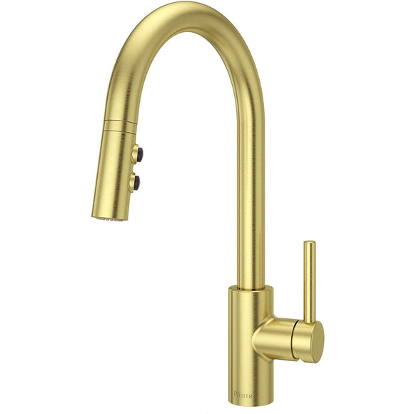 Pfister LG529SABG Stellen 1-Handle Pull Down Kitchen Faucet, Brushed Gold