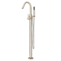 Pfister LG6-1MFK Modern Freestanding Roman Tub Trim, Handshower in Brushed Nickel
