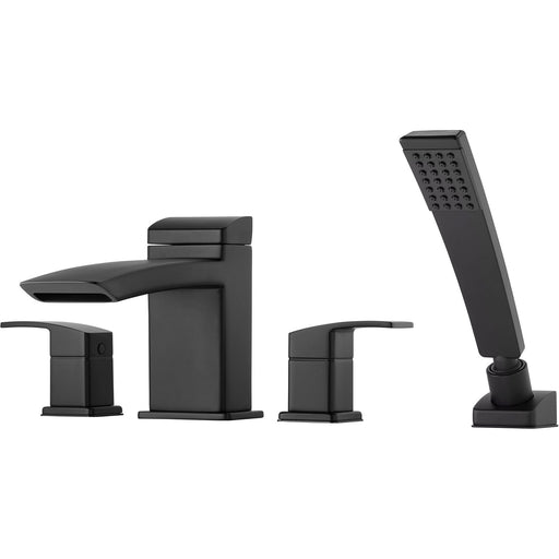 Pfister LG6-4D1B Kenzo Roman Tub Trim Kit with Handshower in Matte Black
