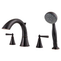 Pfister LG6-4GLY Saxton Roman Tub Trim Kit with Handshower in Tuscan Bronze