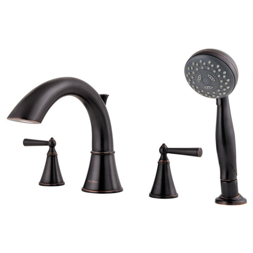 Pfister LG6-4GLY Saxton Roman Tub Trim Kit with Handshower in Tuscan Bronze