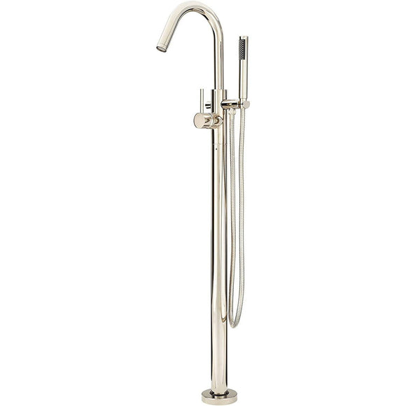 Pfister LG61-MFD Modern Single-hole Free-standing Tub Filler with Hand Shower 1.8 GPM Polished Nickel