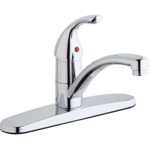 Elkay LK1000CR Three Hole Deck Mount Kitchen Faucet, Lever Handle and Escutcheon Chrome