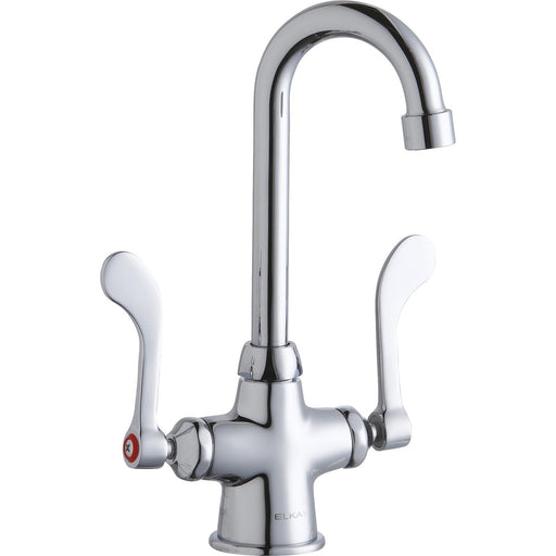 Elkay LK500GN04T4 Single Hole, Concealed Deck Faucet, 4" Gooseneck Spout 4" Chrome