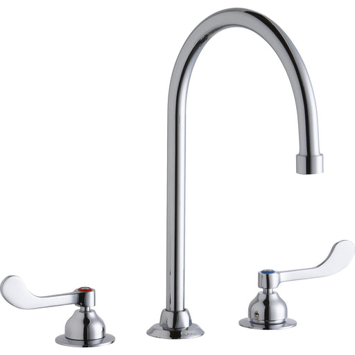 Elkay LK800GN08T4 8" Centerset, Concealed Deck Faucet, 8" Gooseneck Spout 4" Chrome
