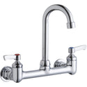 Elkay LK940GN04L2H Scrub/Handwash 8" Centerset Wall Mount Faucet, 4" Gooseneck Spout