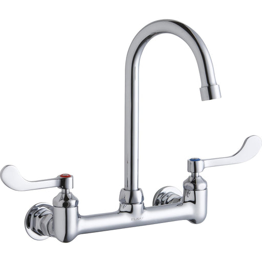 Elkay LK940GN05T4H Scrub/Handwash 8" Centerset Wall Mount Faucet with 5" Gooseneck Spout