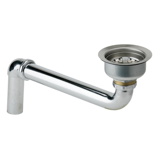 Elkay LKAD35 3-1/2" Drain Fitting" Stainless Steel Body, Strainer Basket and Offset Tailpiece