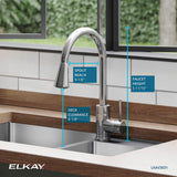 Elkay LKAV3031CR Avado Single Hole Kitchen Faucet with Pull-down Spray and Forward Lever Handle in Chrome