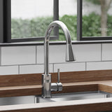 Elkay LKAV3031CR Avado Single Hole Kitchen Faucet with Pull-down Spray and Forward Lever Handle in Chrome