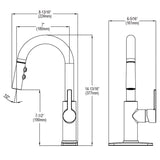 Elkay LKAV3032LS Avado Single Hole Bar Faucet with Pull-down Spray and Lever Handle in Lustrous Steel Finish