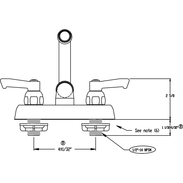 Elkay LKB400 Scrub/Handwash Wall Mount Faucet