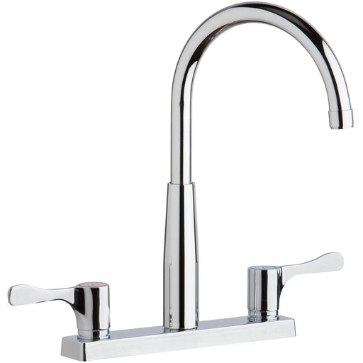 Elkay LKD2423BHC 8" Centerset Exposed Deck Mount Faucet, Gooseneck Spout in Chrome