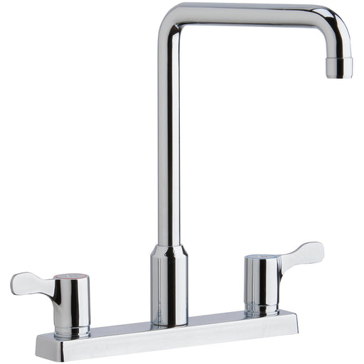 Elkay LKD2442C 8" Centerset Exposed Deck Mount Faucet, Arc Spout and 2-5/8" Levers Chrome