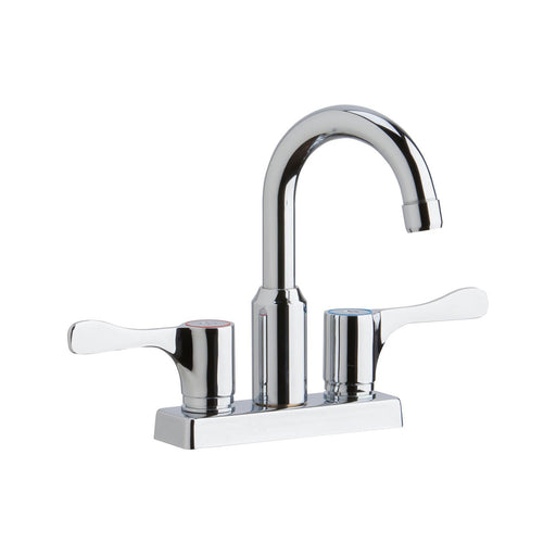 Elkay LKD24898BHC 4" Centerset Exposed Deck Mount Faucet with Arc Spout and 4" Lever Handles