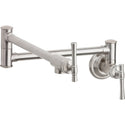 Elkay LKEC2091LS Explore Wall Mount Pot Filler Kitchen Faucet, Lever Handles Lustrous Steel