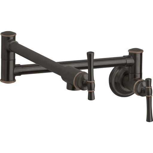 Elkay LKEC2091RB Explore Wall Mount Pot Filler Kitchen Faucet, Levers Oil Rubbed Bronze