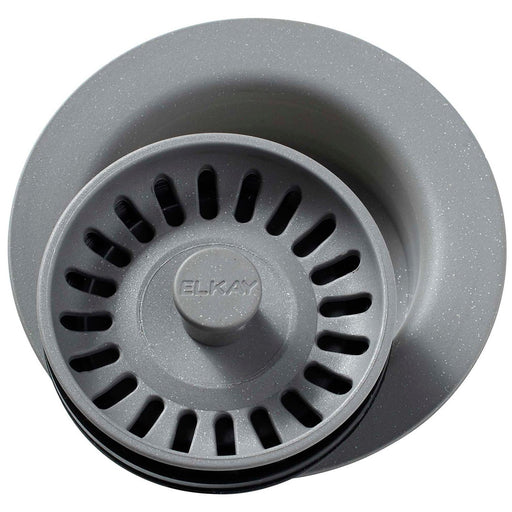 Elkay LKQD35GS Polymer Disposer Flange, Removable Strainer and Rubber Stopper Greystone