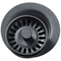 Elkay LKQD35GY Polymer Disposer Flange, Removable Basket Strainer and Rubber Stopper Gray