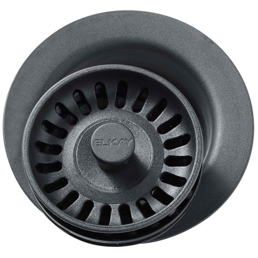 Elkay LKQD35GY Polymer Disposer Flange, Removable Basket Strainer and Rubber Stopper Gray