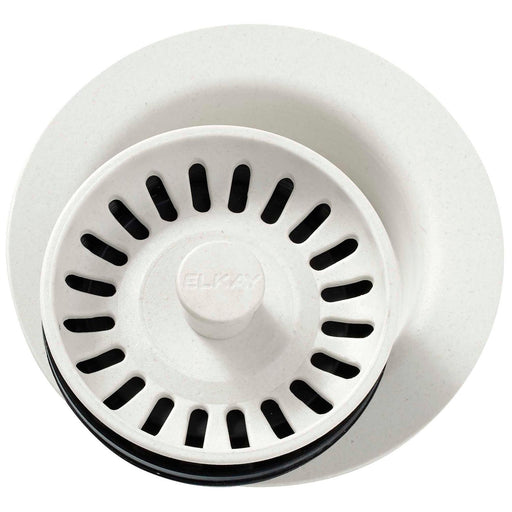 Elkay LKQD35PA Polymer Disposer Flange, Removable Strainer and Rubber Stopper Parchment