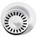 Elkay LKQD35WH Polymer Disposer Flange, Removable Strainer and Rubber Stopper White