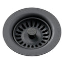 Elkay LKQS35CH Polymer Drain Fitting, Removable Strainer and Rubber Stopper Charcoal