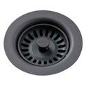 Elkay LKQS35GY Polymer Drain Fitting, Removable Basket Strainer and Rubber Stopper Gray
