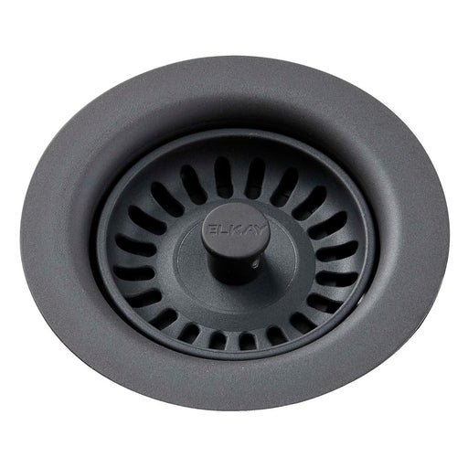 Elkay LKQS35GY Polymer Drain Fitting, Removable Basket Strainer and Rubber Stopper Gray