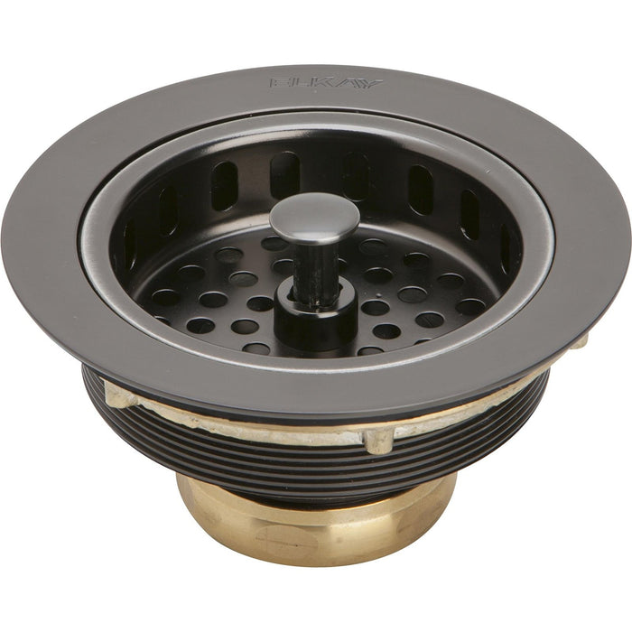 Elkay LKS35AS 3-1/2" Drain Fitting Antique Finish Body and Basket with Rubber Stopper
