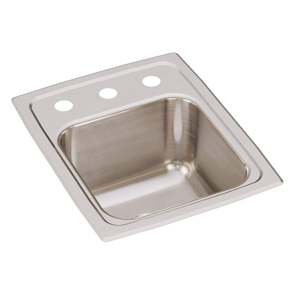 Elkay LR13163 Lustertone Stainless Steel Single Bowl Top Mount Sink