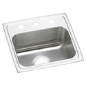 Elkay LR17161 Lustertone Stainless Steel 17" x 16" x 7-5/8", Single Bowl Top Mount Kitchen Sink