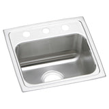 Elkay LR17163 Lustertone Stainless Steel 17" x 16" x 7-5/8", Single Bowl Top Mount Kitchen Sink