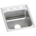 Elkay LR17202 Lustertone Stainless Steel 17" x 20" x 7-5/8", Single Bowl Top Mount Kitchen Sink