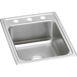 Elkay LR17223 Lustertone Stainless Steel 17" x 22" x 7-5/8", Single Bowl Top Mount Kitchen Sink