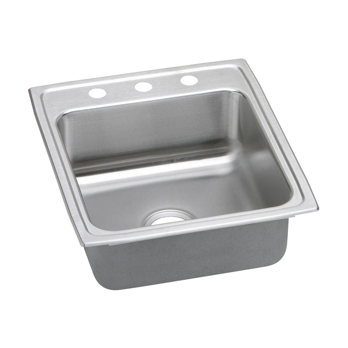 Elkay LRAD2022652 Lustertone Stainless Steel 19-1/2" x 22" x 6-1/2", 1-Bowl Top Mount ADA Kitchen Sink
