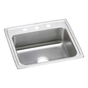 Elkay LR22193 Lustertone Stainless Steel 22" x 19-1/2" x 7-5/8", 1-Bowl Top Mount Kitchen Sink