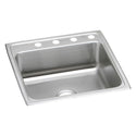 Elkay LR22223 Lustertone Stainless Steel 22" x 22" x 7-5/8", Single Bowl Top Mount Kitchen Sink