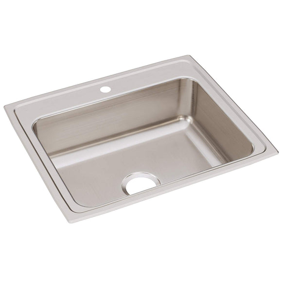 Elkay LR25211 Lustertone Stainless Steel Single Bowl Top Mount Sink