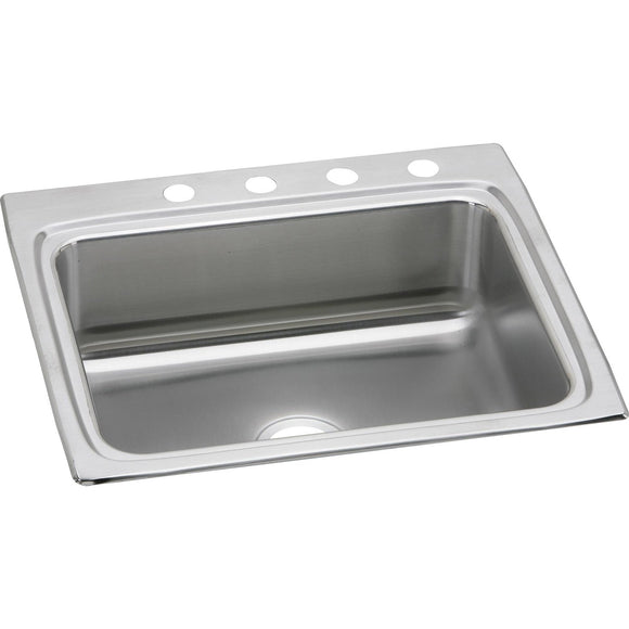 Elkay LR25221 Lustertone Stainless Steel 25" x 22" x 8-1/8", Single Bowl Top Mount Kitchen Sink