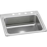 Elkay LR25221 Lustertone Stainless Steel 25" x 22" x 8-1/8", Single Bowl Top Mount Kitchen Sink
