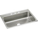 Elkay LR31223 Lustertone Stainless Steel 31" x 22" x 7-5/8", Single Bowl Top Mount Kitchen Sink
