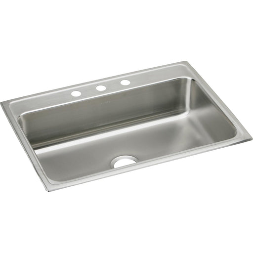 Elkay LR31223 Lustertone Stainless Steel 31" x 22" x 7-5/8", Single Bowl Top Mount Kitchen Sink