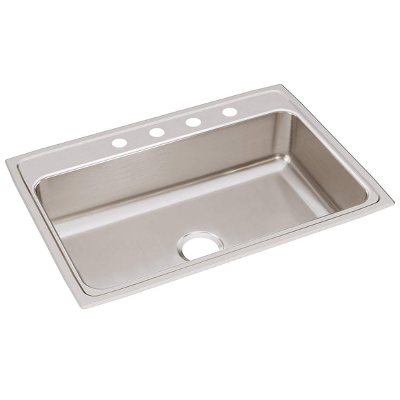 Elkay LR31224 Lustertone Stainless Steel Single Bowl Top Mount Sink