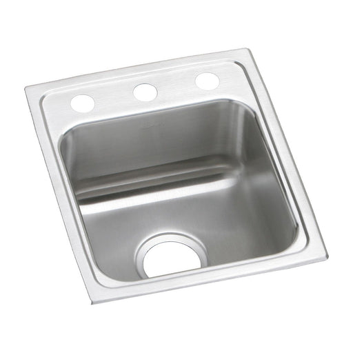 Elkay LRAD1517553 Lustertone Stainless Steel 15" x 17-1/2" x 5-1/2", 1-Bowl Top Mount ADA Kitchen Sink