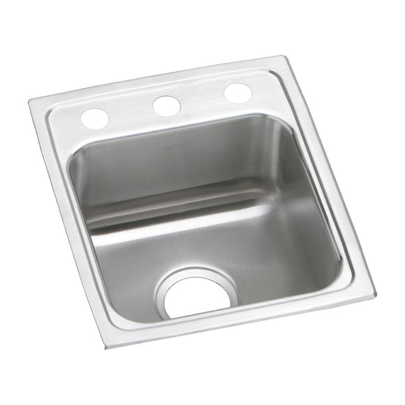Elkay LRAD1517603 Lustertone Stainless Steel 15" x 17-1/2" x 6", 1-Bowl Top Mount ADA Kitchen Sink