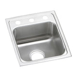 Elkay LRAD1517603 Lustertone Stainless Steel 15" x 17-1/2" x 6", 1-Bowl Top Mount ADA Kitchen Sink