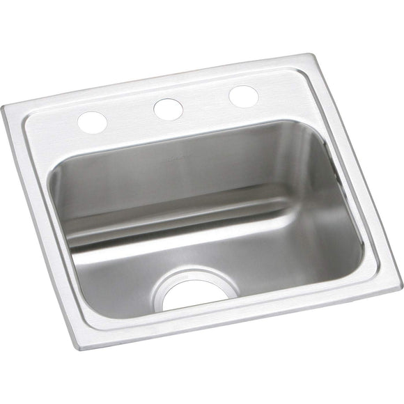 Elkay LRAD1716551 Lustertone Stainless Steel Single Bowl Top Mount ADA Sink