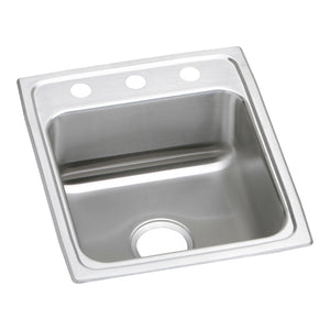 Elkay LRAD1720553 Lustertone Stainless Steel 17" x 20" x 5-1/2", 1-Bowl Top Mount ADA Kitchen Sink